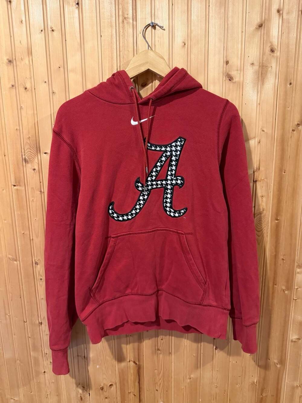 Nike Alabama Crimson Tide Houndstooth Logo Hoodie Red Size S